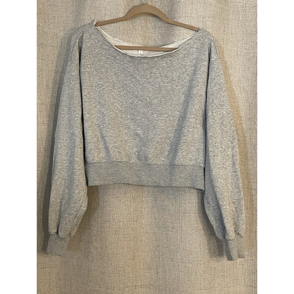 Bp Brand Women’s Fleece Detail Off the Shoulder Sweatshirt Sz Large NWOT